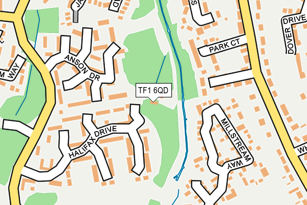 TF1 6QD map - OS OpenMap – Local (Ordnance Survey)
