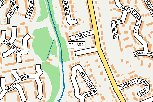 TF1 6RA map - OS OpenMap – Local (Ordnance Survey)