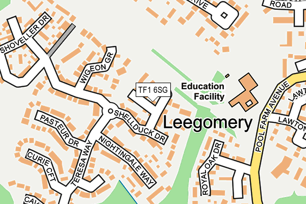 TF1 6SG map - OS OpenMap – Local (Ordnance Survey)
