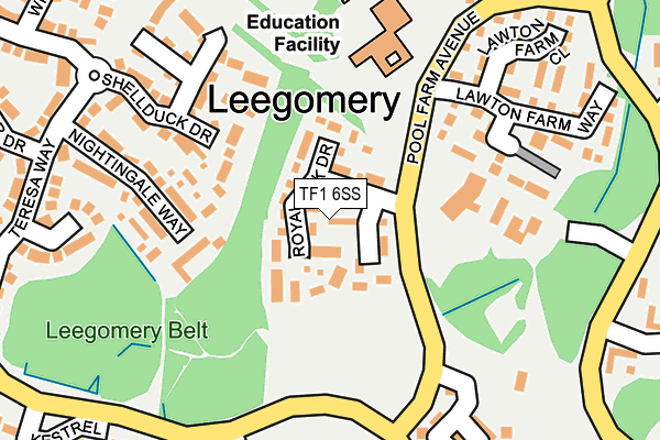 TF1 6SS map - OS OpenMap – Local (Ordnance Survey)