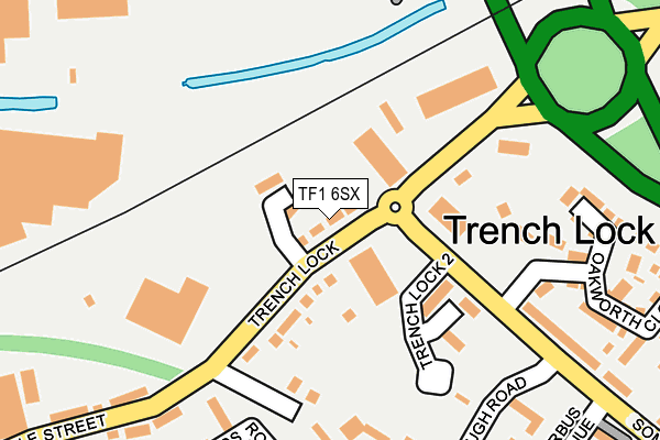 TF1 6SX map - OS OpenMap – Local (Ordnance Survey)