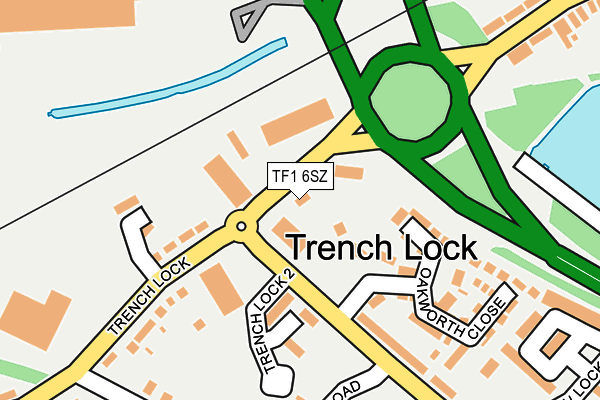 TF1 6SZ map - OS OpenMap – Local (Ordnance Survey)