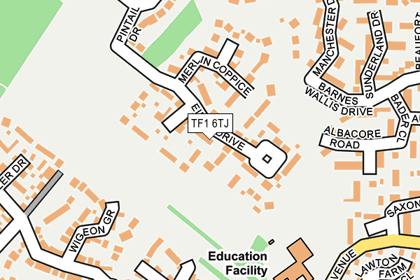 TF1 6TJ map - OS OpenMap – Local (Ordnance Survey)