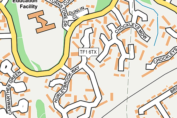 TF1 6TX map - OS OpenMap – Local (Ordnance Survey)