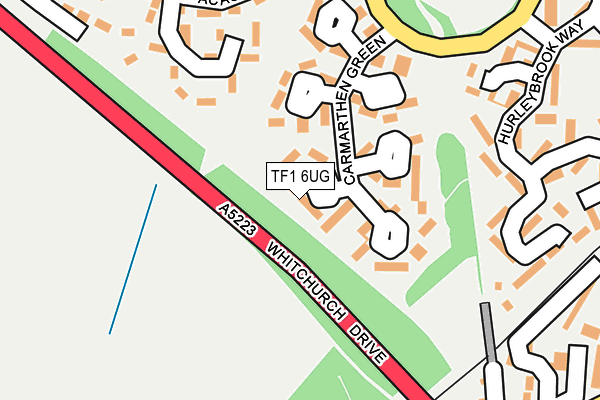 TF1 6UG map - OS OpenMap – Local (Ordnance Survey)