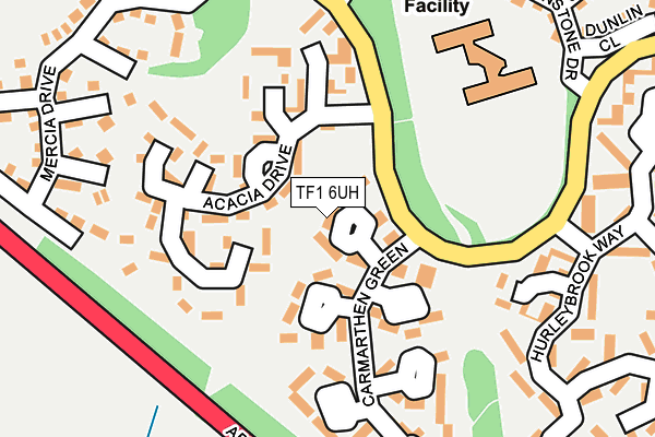 TF1 6UH map - OS OpenMap – Local (Ordnance Survey)