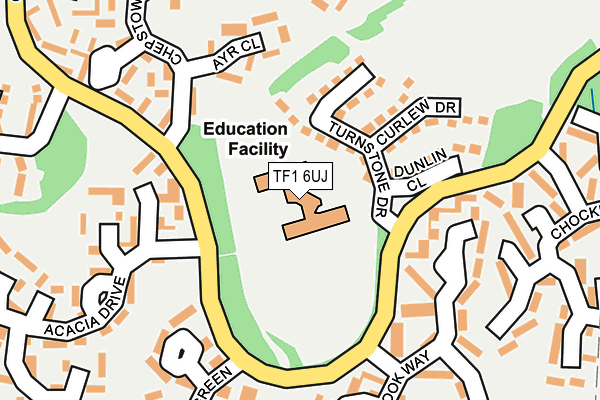 TF1 6UJ map - OS OpenMap – Local (Ordnance Survey)