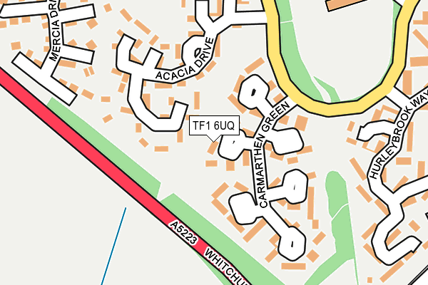 TF1 6UQ map - OS OpenMap – Local (Ordnance Survey)