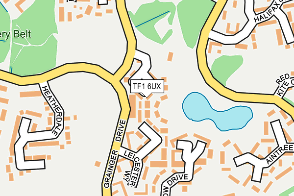 TF1 6UX map - OS OpenMap – Local (Ordnance Survey)