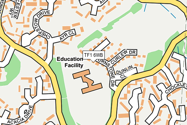 TF1 6WB map - OS OpenMap – Local (Ordnance Survey)