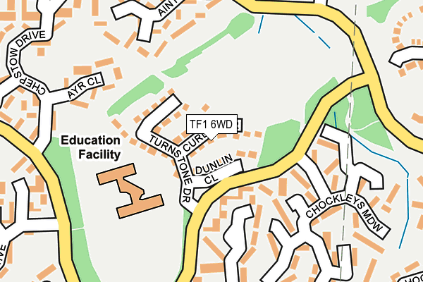 TF1 6WD map - OS OpenMap – Local (Ordnance Survey)