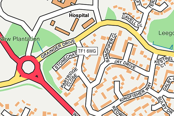 TF1 6WG map - OS OpenMap – Local (Ordnance Survey)
