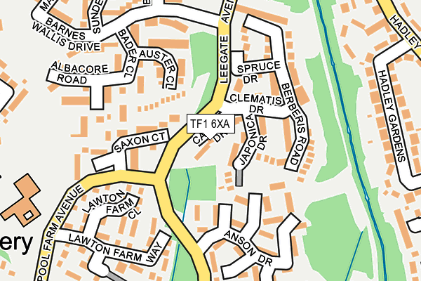 TF1 6XA map - OS OpenMap – Local (Ordnance Survey)