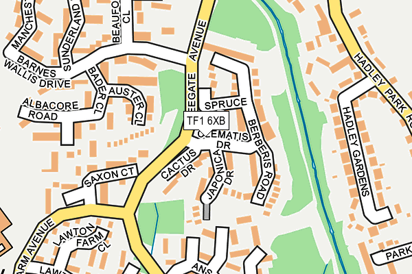 TF1 6XB map - OS OpenMap – Local (Ordnance Survey)