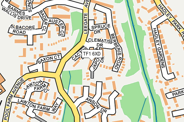 TF1 6XD map - OS OpenMap – Local (Ordnance Survey)