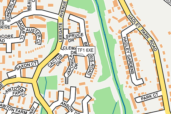 TF1 6XE map - OS OpenMap – Local (Ordnance Survey)