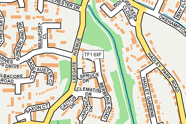 TF1 6XF map - OS OpenMap – Local (Ordnance Survey)