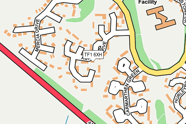 TF1 6XH map - OS OpenMap – Local (Ordnance Survey)