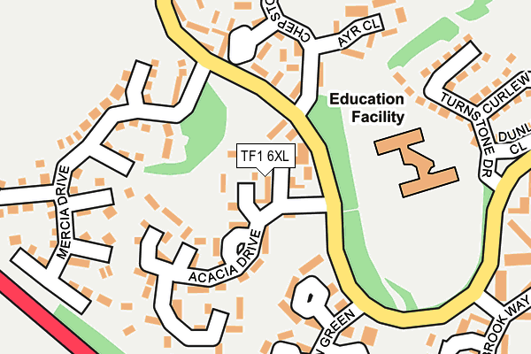 TF1 6XL map - OS OpenMap – Local (Ordnance Survey)