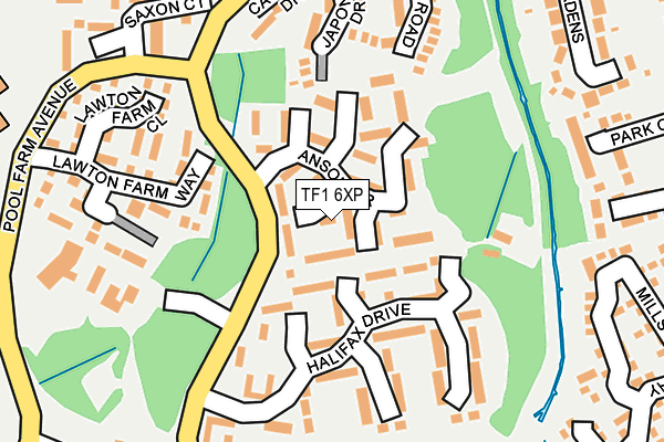 TF1 6XP map - OS OpenMap – Local (Ordnance Survey)