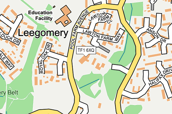 TF1 6XQ map - OS OpenMap – Local (Ordnance Survey)