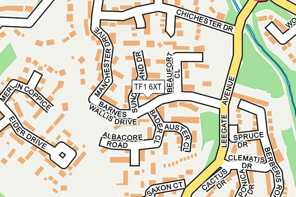 TF1 6XT map - OS OpenMap – Local (Ordnance Survey)