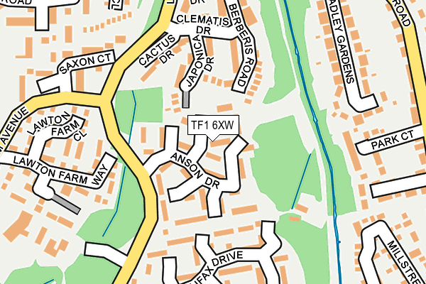 TF1 6XW map - OS OpenMap – Local (Ordnance Survey)