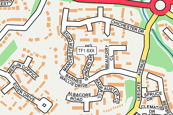 TF1 6XX map - OS OpenMap – Local (Ordnance Survey)