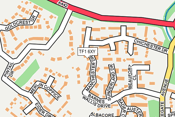 TF1 6XY map - OS OpenMap – Local (Ordnance Survey)