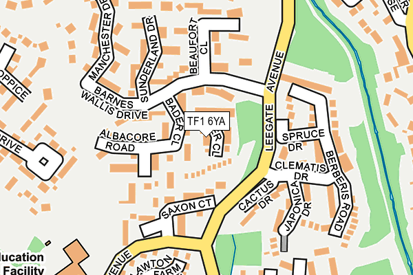 TF1 6YA map - OS OpenMap – Local (Ordnance Survey)