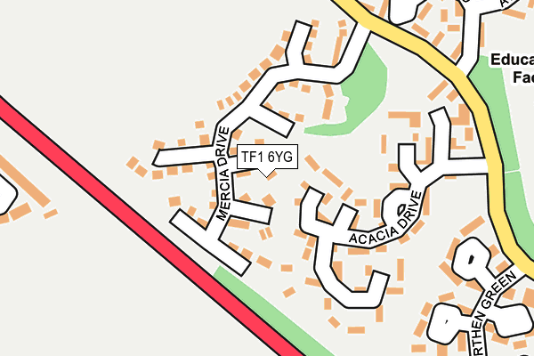 TF1 6YG map - OS OpenMap – Local (Ordnance Survey)