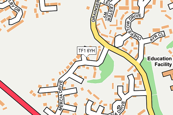 TF1 6YH map - OS OpenMap – Local (Ordnance Survey)