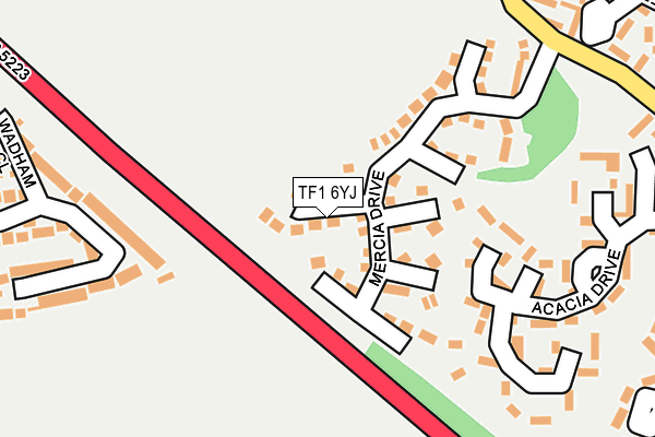TF1 6YJ map - OS OpenMap – Local (Ordnance Survey)