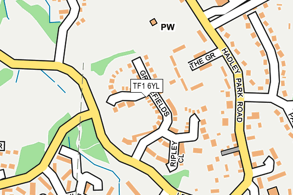 TF1 6YL map - OS OpenMap – Local (Ordnance Survey)