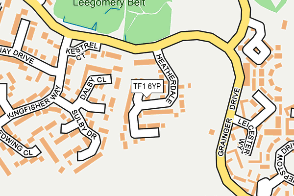 TF1 6YP map - OS OpenMap – Local (Ordnance Survey)