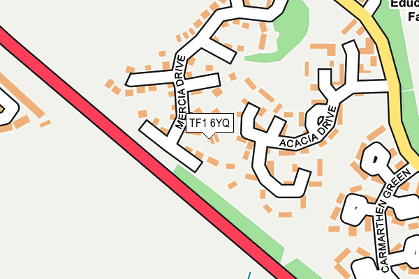 TF1 6YQ map - OS OpenMap – Local (Ordnance Survey)