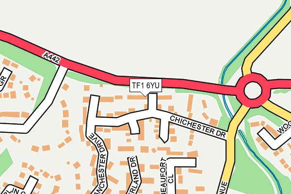 TF1 6YU map - OS OpenMap – Local (Ordnance Survey)