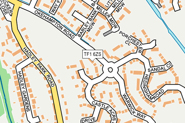 TF1 6ZS map - OS OpenMap – Local (Ordnance Survey)