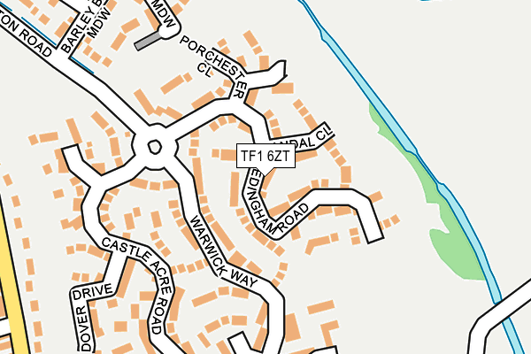 TF1 6ZT map - OS OpenMap – Local (Ordnance Survey)