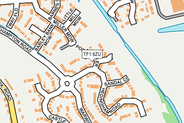 TF1 6ZU map - OS OpenMap – Local (Ordnance Survey)