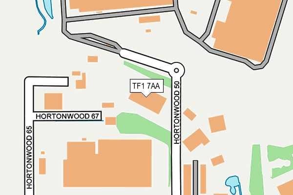 TF1 7AA map - OS OpenMap – Local (Ordnance Survey)