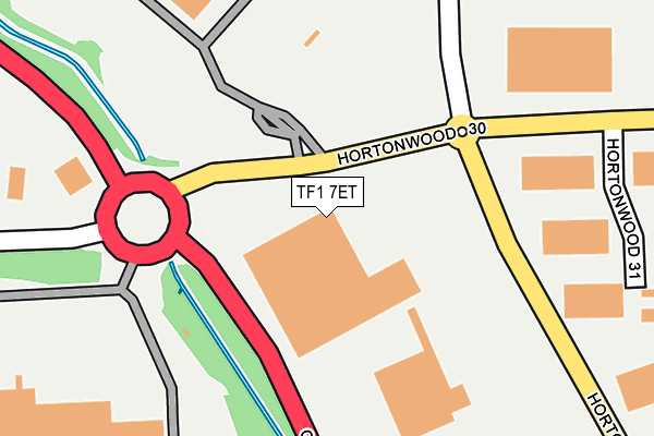 TF1 7ET map - OS OpenMap – Local (Ordnance Survey)