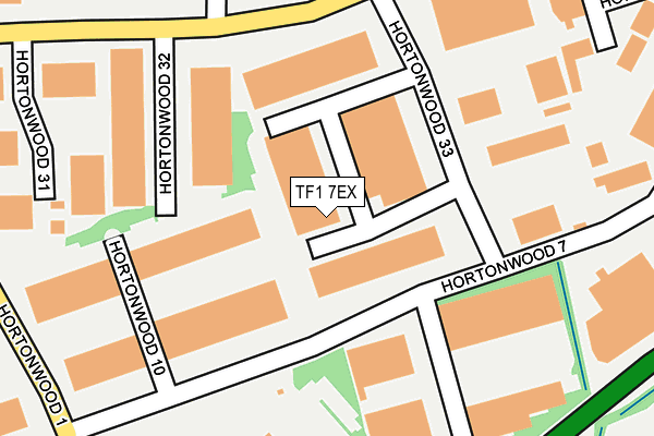 TF1 7EX map - OS OpenMap – Local (Ordnance Survey)