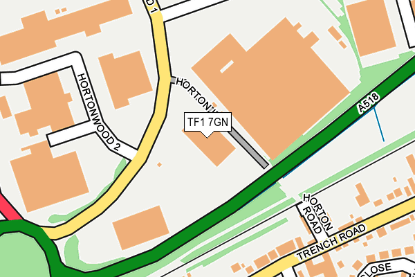 TF1 7GN map - OS OpenMap – Local (Ordnance Survey)