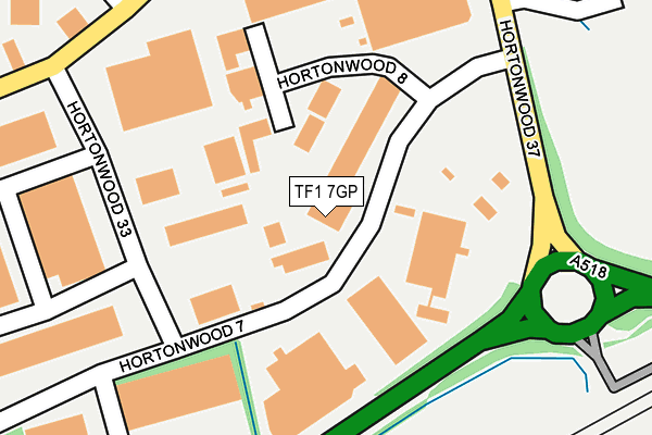 TF1 7GP map - OS OpenMap – Local (Ordnance Survey)