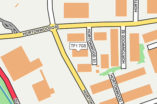 TF1 7GS map - OS OpenMap – Local (Ordnance Survey)