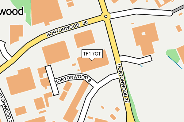 TF1 7GT map - OS OpenMap – Local (Ordnance Survey)