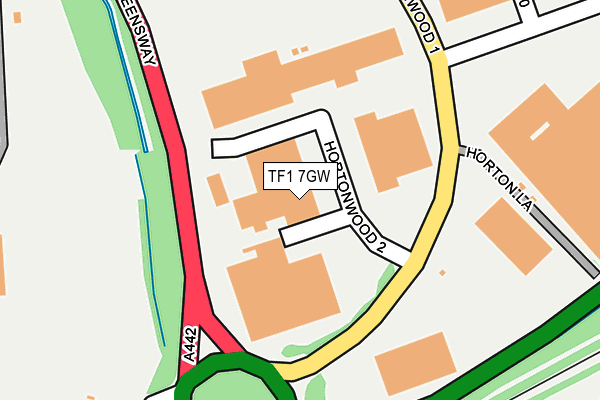 TF1 7GW map - OS OpenMap – Local (Ordnance Survey)