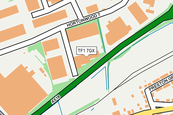 TF1 7GX map - OS OpenMap – Local (Ordnance Survey)