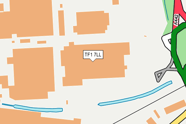 TF1 7LL map - OS OpenMap – Local (Ordnance Survey)